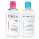 Bioderma Sensibio H2O 500ml + Bioderma Hydrabio H2O Micellar Solution 500ml