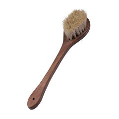 Body cleaning brush with cactus wood
